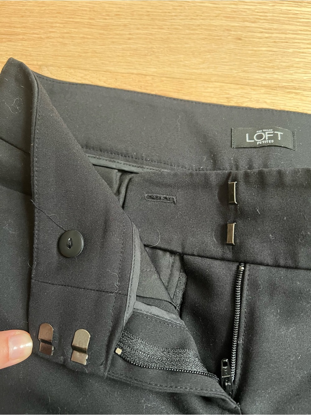 LOFT Black Straight-Leg Work Pants - Picture 4 of 6